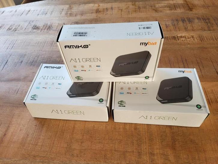 Amiko A11 Green + Plus Android IPTV Kastje | Box, Audio, Tv en Foto, Mediaspelers, Nieuw, Verzenden
