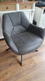 Draaibare fauteuil (vintage grijs lederlook), Huis en Inrichting, Fauteuils, Ophalen, Vintage/stoer, 75 tot 100 cm, Zo goed als nieuw