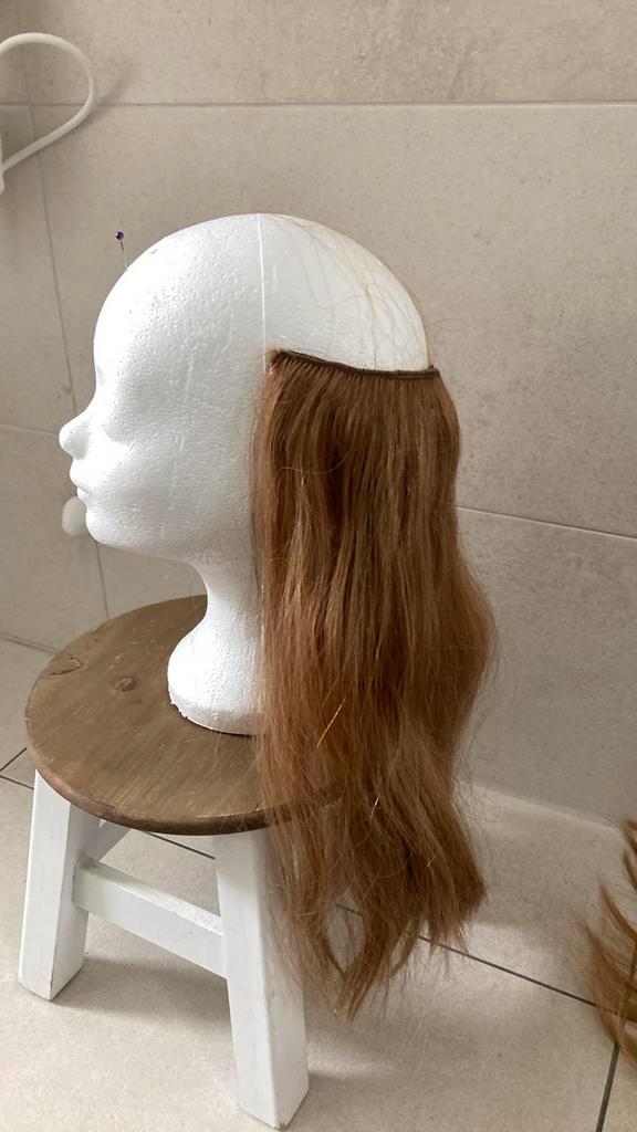 Haarwerk echt haar - extension, Hobby en Vrije tijd, Kostuums, Theaterbenodigdheden en LARP, Zo goed als nieuw, Ophalen of Verzenden