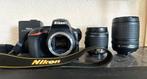 Nikon D3500 Spiegelreflex + 2 Lenzen, Audio, Tv en Foto, Fotocamera's Digitaal, Spiegelreflex, Ophalen of Verzenden, Zo goed als nieuw