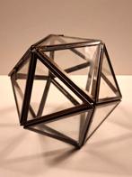 Vintage geometrische glazen terrarium of decoratief lichtje, Overige materialen, Overige kleuren, Ophalen of Verzenden, Zo goed als nieuw