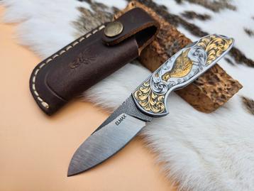 Gold Gravure Custom Mini Edc Pocket zakmes beschikbaar voor biedingen