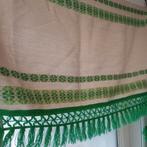 Vintage Groene Gordijnen met Franjes, Gebruikt, 100 tot 150 cm, 200 cm of meer, Vintage