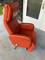 Montél Leren Fauteuil, Ophalen, Gebruikt, 50 tot 75 cm, Totale hoogte 120cm