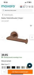 Maxaro Radius Toiletrolhouder Koper Nieuw, Minder dan 50 cm, Overige typen, Nieuw, Ophalen of Verzenden