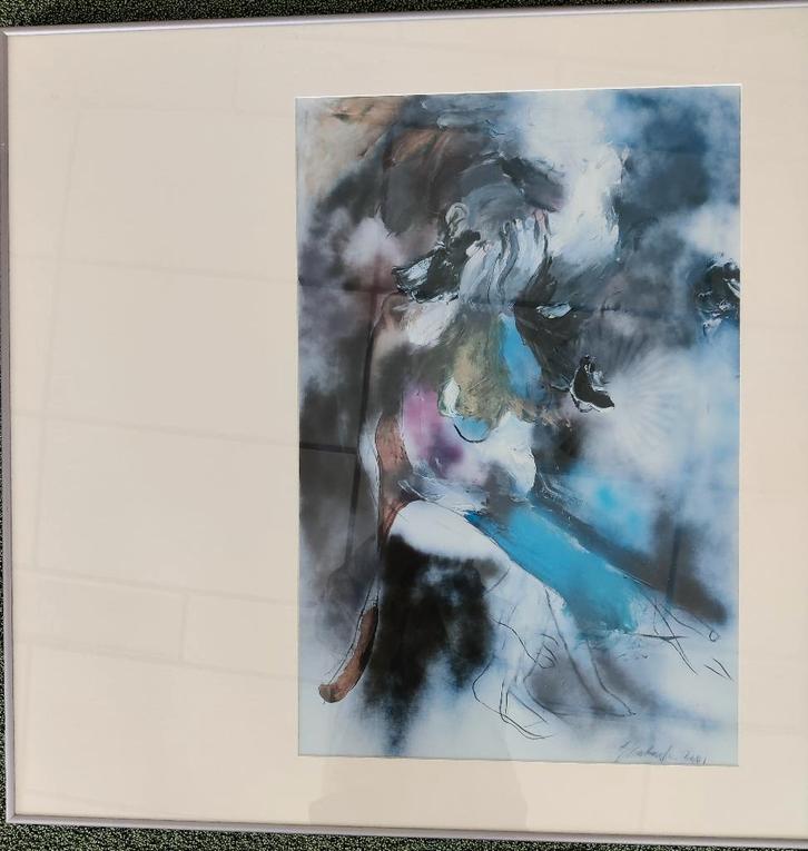 Fraai ingelijste zeefdruk, Ger Lataster - Nummer 12, Antiek en Kunst, Kunst | Litho's en Zeefdrukken, Ophalen