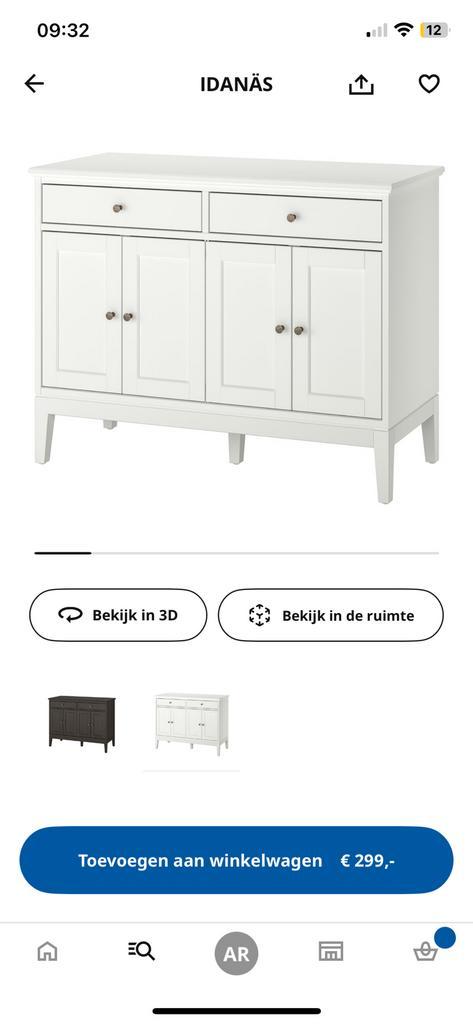 Witte dressoir kast, Huis en Inrichting, Kasten | Dressoirs, Zo goed als nieuw, 100 tot 150 cm, 50 tot 75 cm, Ophalen