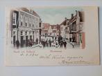 Delfzijl Marktstraat 1901, Verzamelen, Ansichtkaarten | Nederland, Ophalen of Verzenden, Voor 1920, Gelopen, Groningen