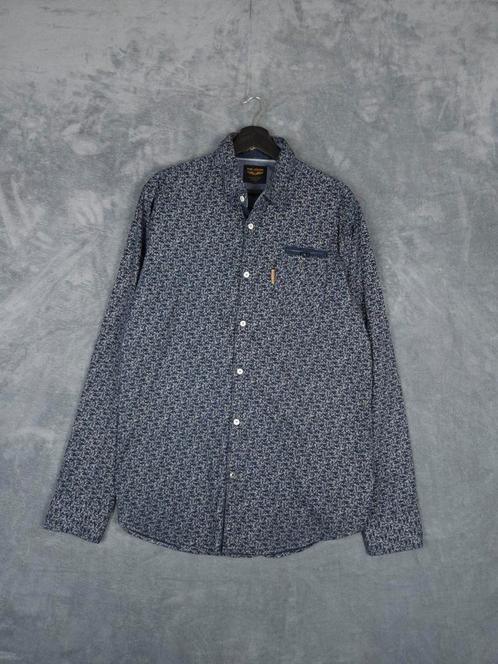 PME Legend Overhemd XL Blauw Patroon Pall Mall Blouse, Kleding | Heren, Overhemden, Zo goed als nieuw, Halswijdte 43/44 (XL), Blauw