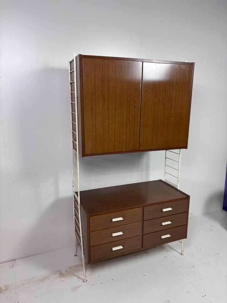 Vintage wandkast wandmeubel kast highboard, Huis en Inrichting, Kasten | Wandmeubels, Gebruikt, Minder dan 100 cm, Minder dan 150 cm