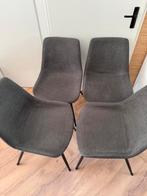 4 mooie antraciet grijze eetkamerstoelen, Huis en Inrichting, Stoelen, Ophalen, Zo goed als nieuw, Metaal, Vier
