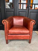 Klassieke Clubfauteuil-Merk Bendic Runderleer, Gebruikt, Landelijk  Chique, 50 tot 75 cm, Leer