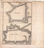 Woerden Oudewater Vestingplattegronden 1711 Oude Water, Antiek en Kunst, Ophalen of Verzenden