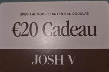 Cadeau kaart van JOSH V beschikbaar voor biedingen