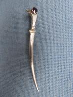 Rentjong hanger in zilver met paarlemoer en amethist inleg, Ophalen of Verzenden, Zo goed als nieuw, Overige kleuren, Zilver