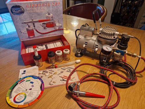 Vega 1313 Airbrush Compressor + Paasche VZ Airbrush Sey, Hobby en Vrije tijd, Modelbouw | Overige, Zo goed als nieuw, Ophalen