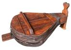 Blaasbalg salontafel, Gebruikt, 100 tot 150 cm, Eikenhout, 50 tot 100 cm