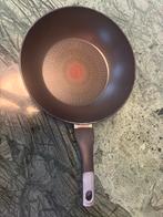 Tefal pannenset koekenpannen 24 + 28 cm + wokpan 28 cm, Ophalen, Gebruikt, Pannenset