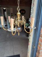 Vintage Messing Kroonluchter met 6 Armen, Ophalen