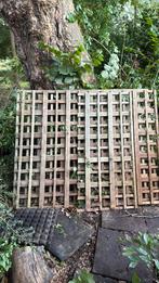 2 stuks Hardhouten tuinhekken / schutting delen 180 x 150, Ophalen, Gebruikt, Hout, Tuinhek