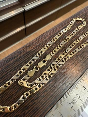 Prachtige 14 kt gouden massieve ketting beschikbaar voor biedingen