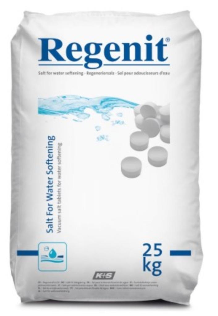 Regenit onthardingszout, zak 25KG, Witgoed en Apparatuur, Waterontharders, Nieuw, Waterontharder met zout, Ophalen