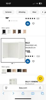 Ikea billy bovendeel + vitrinedeur, Ophalen, 50 tot 100 cm, Zo goed als nieuw, Minder dan 100 cm
