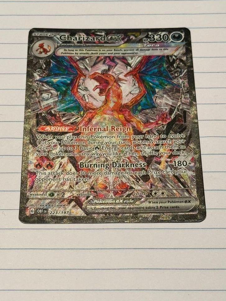 Charizard ex 223/197 - Obsidian Flames - Secret Rare - Mint, Hobby en Vrije tijd, Verzamelkaartspellen | Pokémon, Zo goed als nieuw