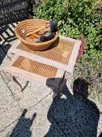 Rotan Bijzettafeltjes met Queen Ann Pootjes, Antiek en Kunst, Ophalen