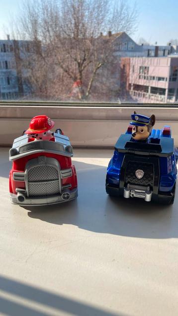 Paw patrol set Marshall fire truck & Chase patrol cruiser beschikbaar voor biedingen