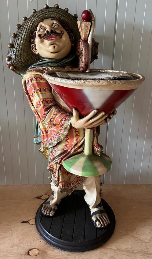 Grote Mexicaan butler met cocktail als dienblad, Verzamelen, Beelden en Beeldjes, Nieuw, Mens, Ophalen