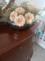 Te koop bloempot bruin met zijde bloemen!, Huis en Inrichting, Ophalen, Zo goed als nieuw