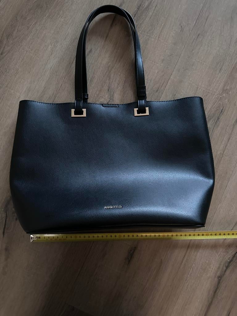 Zwarte tas van Anna Field, Ophalen of Verzenden, Zo goed als nieuw, Zwart, Handtas