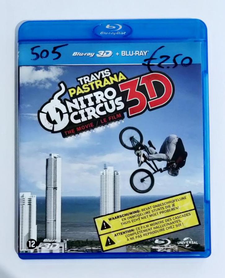 Travis Pastrana Nitro Circus Blu-Ray 3D + Blu-Ray, Cd's en Dvd's, Blu-ray, Zo goed als nieuw, Actie, 3D, Verzenden