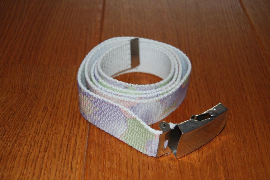 Groen / roze / paarse stoffen riem, Kleding | Dames, Riemen en Ceinturen, 80 tot 90 cm, Zwart, Nieuw, Heupriem