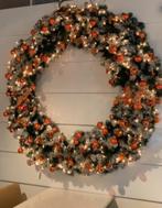 Mega Kerstkrans – 160x150cm | Met Warm LED Licht, Ophalen, Zo goed als nieuw