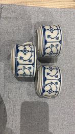 3x blau saks theekopje, Gebruikt, Ophalen of Verzenden, Overige stijlen, Kop(pen) en/of Schotel(s)