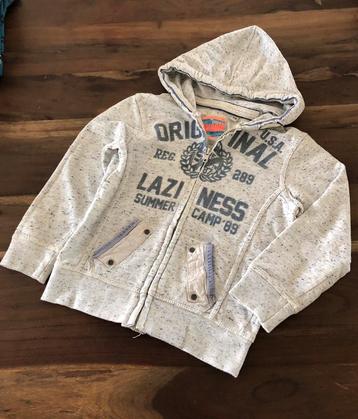 RAVAGIO Mt 116 vest hoodie sweater grijs SUMMER CAMP jongen