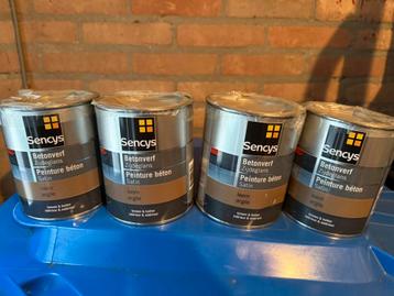 Sencys Beton Paint Argile 4 packs unused - 750ml beschikbaar voor biedingen