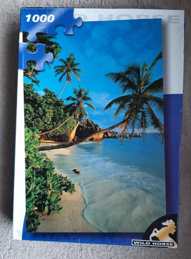 Legpuzzel Tropisch eiland, Hobby en Vrije tijd, Denksport en Puzzels, Zo goed als nieuw, Legpuzzel, 500 t/m 1500 stukjes, Ophalen of Verzenden