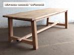Unieke oud eiken wagonplanken maatwerk tafel met A poot, Ophalen