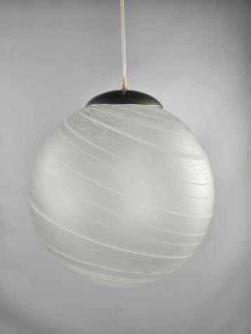 Glazen bol vintage hanglamp swirl effect