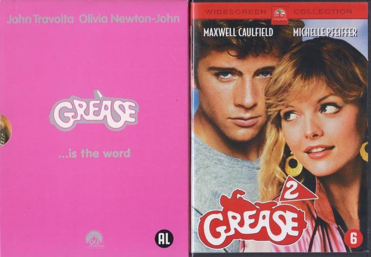 Grease + Grease 2, Cd's en Dvd's, Dvd's | Overige Dvd's, Zo goed als nieuw, Alle leeftijden, Ophalen