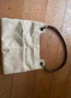 Suede tasje met bont en kundtlederen hengsel, Ophalen of Verzenden, Zo goed als nieuw