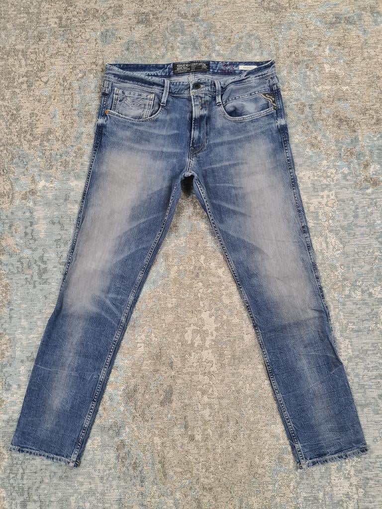 Replay ANBASS W33 L30 Slim STRETCH Bronno3330 Blauw, Kleding | Heren, Spijkerbroeken en Jeans, Zo goed als nieuw, W33 - W34 (confectie 48/50)