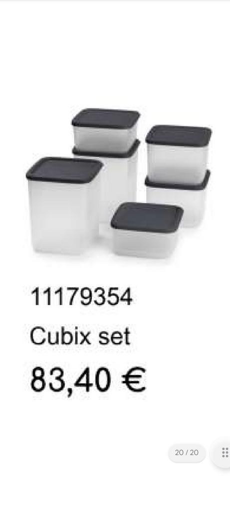 Nieuwe cubix set van tupperware, Huis en Inrichting, Keuken | Tupperware, Nieuw, Overige typen, Ophalen of Verzenden