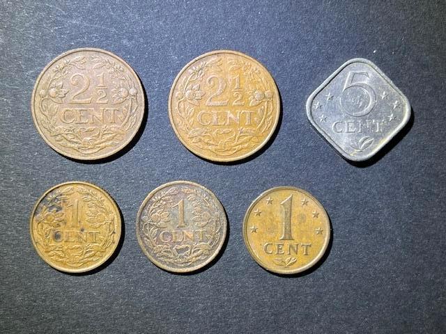 Nederlandse Antillen, Lotje munten, Postzegels en Munten, Munten | Nederland, Verzenden, Koningin Juliana, Setje
