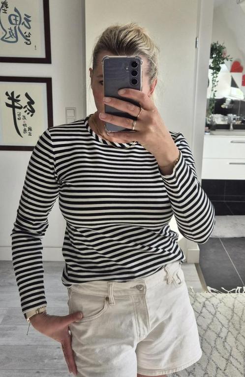 Zwart/wit gestreept truitje van Vanillia | Maat S, Kleding | Dames, T-shirts, Zo goed als nieuw, Maat 36 (S), Wit, Lange mouw