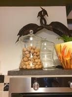 2 Glazen Stolpflessen zonder inhoud, Ophalen of Verzenden, Gebruikt