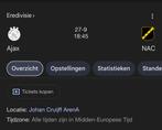 KAART GEZOCHT F SIDE AJAX NAC, Tickets en Kaartjes, Eén persoon, Cadeaubon, Overige typen